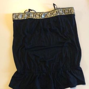Summer tank , black , sequins